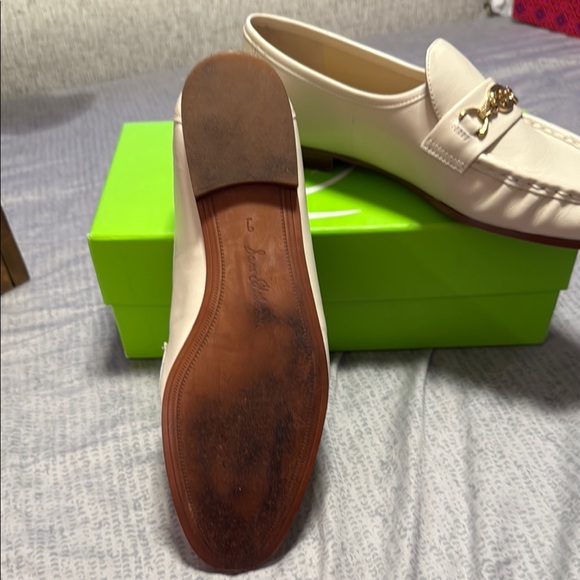 Sam Edelman Cream Leather Loafers - Picture 4 of 9